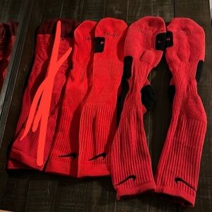 Red nike socks
